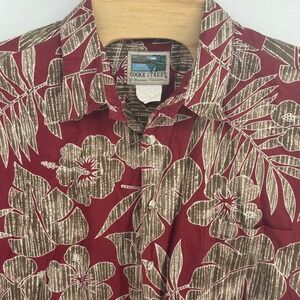 Cooke Street Mens 2XL Hawaiian Shirt Floral Hibiscus Cotton Made in USA